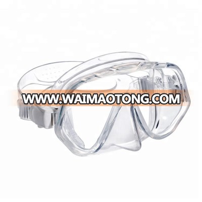 Single Lens Transparent Silicone Frameless Spearfishing Diving Mask